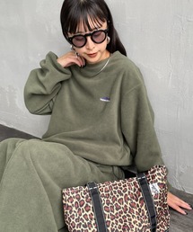 THOUSAND MILE（サウザンドマイル）の「[THOUSAND MILE/サウザンド マイル] クルーネック ロングスリーブTシャツ＆スカートセットアップ 両面フリース（セットアップ）」