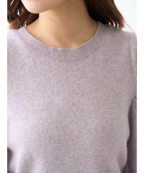 SNIDEL（スナイデル）の「シースルーショルダーニットワンピース（ワンピース・レディース・アイボリー/ラベンダー/ダークブラウン・F）」の13枚目の写真