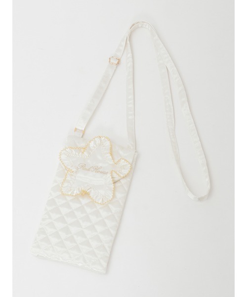 PINK HOUSE（ピンクハウス）の「星形ワッペン付きキルティングスマホポシェット（ショルダーバッグ・レディース・ピンク/アイボリー/ライトブルー・フリー）」の2枚目の写真