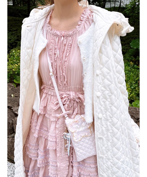 PINK HOUSE（ピンクハウス）の「星形ワッペン付きキルティングスマホポシェット（ショルダーバッグ・レディース・ピンク/アイボリー/ライトブルー・フリー）」の7枚目の写真