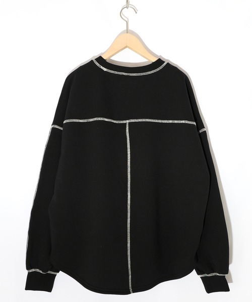 ScoLar（スカラー）の「153738：スカラーハイウェイ ヴィンテージ風プルオーバー（Tシャツ/カットソー・レディース・ブラック/チャコールグレー/杢グレー・M）」の15枚目の写真