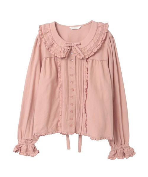 フリル襟付きブラウス（シャツ/ブラウス）｜PINK HOUSE（ピンクハウス