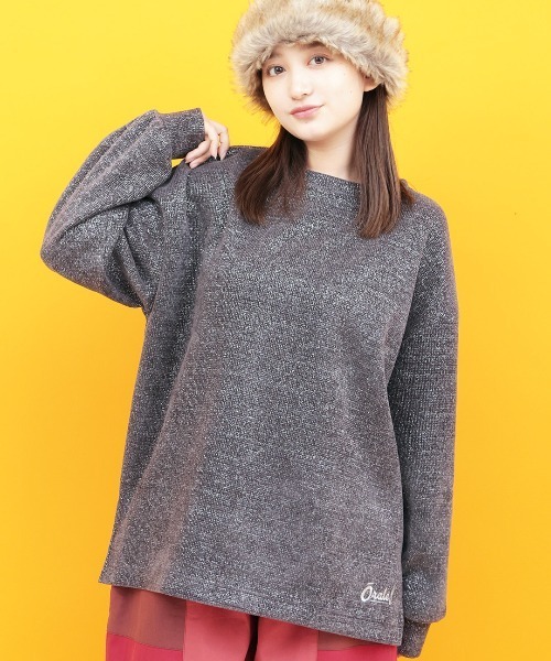 チチカカ(チチカカ)の「キラキラモールニットライクプルオーバー(Tシャツ/カットソー・レディース・ブルー/チャコールグレー・FREE)」の2枚目の写真