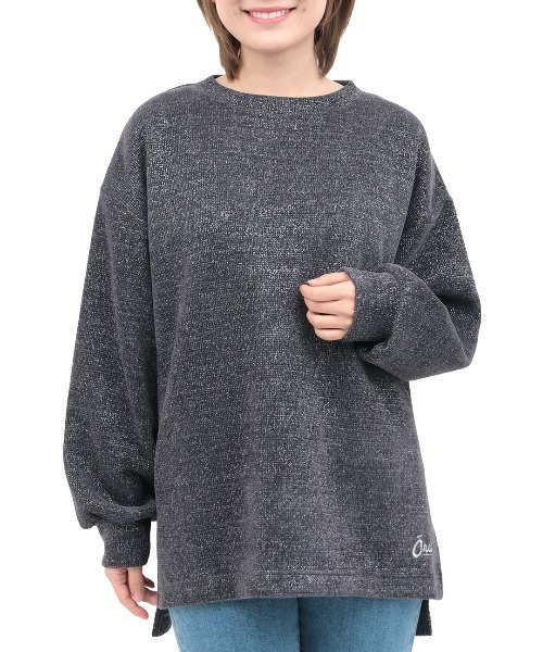 チチカカ(チチカカ)の「キラキラモールニットライクプルオーバー(Tシャツ/カットソー・レディース・ブルー/チャコールグレー・FREE)」の5枚目の写真