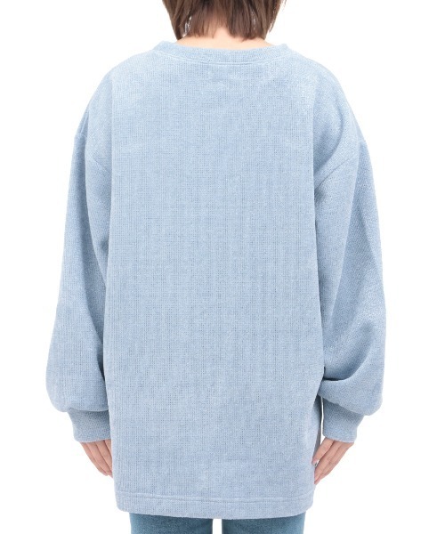 チチカカ(チチカカ)の「キラキラモールニットライクプルオーバー(Tシャツ/カットソー・レディース・ブルー/チャコールグレー・FREE)」の8枚目の写真