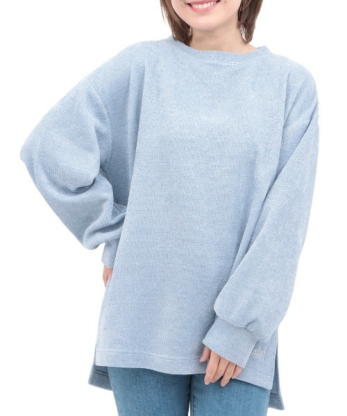 チチカカ(チチカカ)の「キラキラモールニットライクプルオーバー(Tシャツ/カットソー・レディース・ブルー/チャコールグレー・FREE)」の6枚目の写真