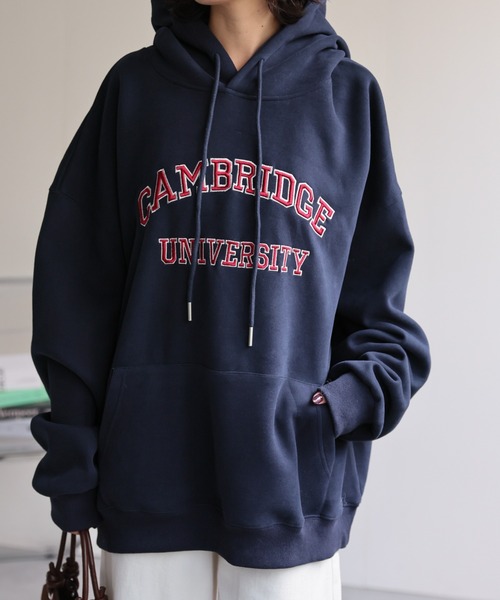 sakishimatokyo（サキシマトーキョー）の「ビッグシルエット刺繍ロゴパーカー/フーディー（パーカー・レディース・グレー/ブルー/チャコール/ネイビー・FREE）」の8枚目の写真