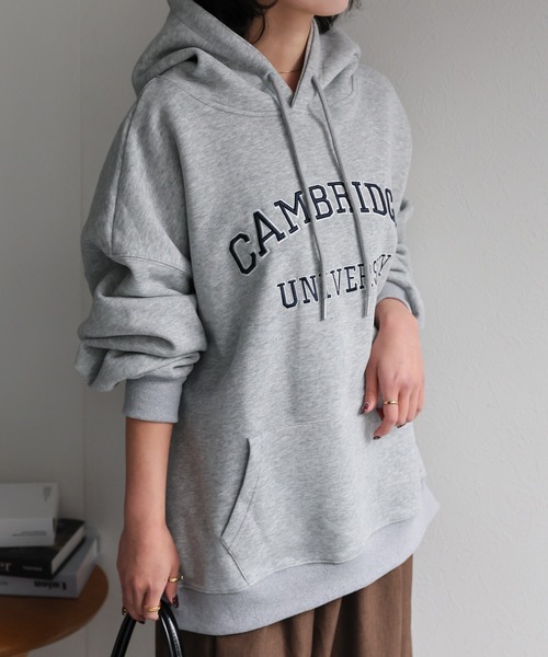 sakishimatokyo（サキシマトーキョー）の「ビッグシルエット刺繍ロゴパーカー/フーディー（パーカー・レディース・グレー/ブルー/チャコール/ネイビー・FREE）」の13枚目の写真