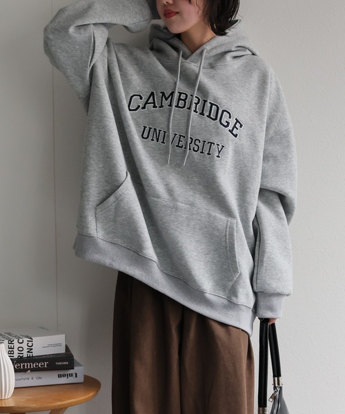sakishimatokyo（サキシマトーキョー）の「ビッグシルエット刺繍ロゴパーカー/フーディー（パーカー・レディース・グレー/ブルー/チャコール/ネイビー・FREE）」の11枚目の写真