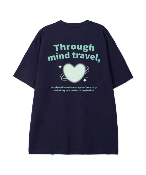 ASTRAL PROJECTION（アストラルプロジェクション）の「[スルーマインドトラベル]コットンルーズフィット半袖Tシャツ_スペースネイビー（Tシャツ/カットソー・メンズ・その他・LARGE/MEDIUM/X-LARGE/XX-LARGE）」の3枚目の写真