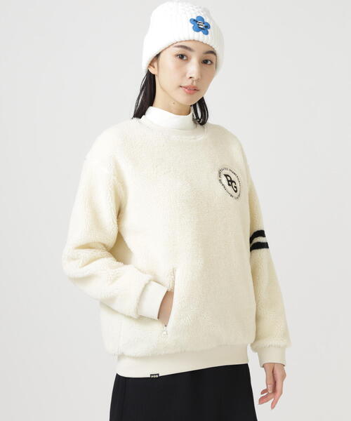 新品　ハイパイルボアパネルJQクルーネックカットソー PEARLY GATES】ハイパイル ボアパネルJQ（Tシャツ/カットソー