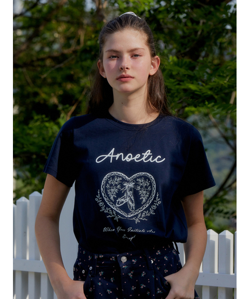 ANOETIC(アノエティック)の「ANC LOVE BASIC T-SHIRT_NAVY(Tシャツ/カットソー・レディース・ネイビー・FREE)」の1枚目の写真