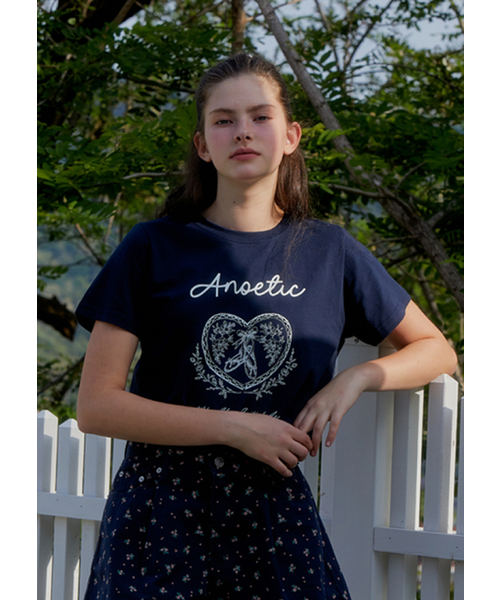 ANOETIC(アノエティック)の「ANC LOVE BASIC T-SHIRT_NAVY(Tシャツ/カットソー・レディース・ネイビー・FREE)」の2枚目の写真