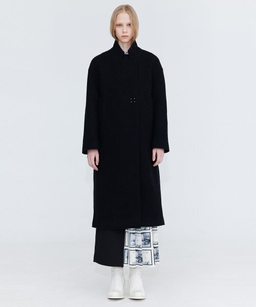 WNDERKAMMER(ブンダーカンマー)の「ハイネックウールコート_ブラック(ダッフルコート・レディース・その他・MEDIUM/SMALL)」の1枚目の写真