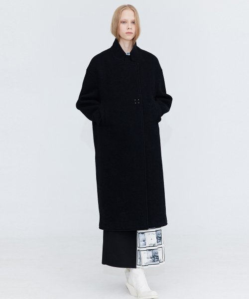 WNDERKAMMER(ブンダーカンマー)の「ハイネックウールコート_ブラック(ダッフルコート・レディース・その他・MEDIUM/SMALL)」の4枚目の写真