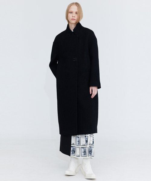 WNDERKAMMER(ブンダーカンマー)の「ハイネックウールコート_ブラック(ダッフルコート・レディース・その他・MEDIUM/SMALL)」の8枚目の写真