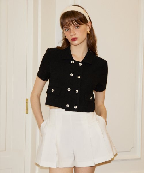 SALON DE YOHN（サロンドヨーン）の「Double Button Crop Jacket_ Black（その他アウター・レディース・その他・SMALL/MEDIUM）」の3枚目の写真