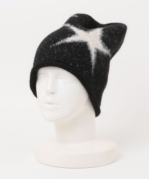 セール】【秋冬新作】星柄深めニット帽（ニットキャップ/ビーニー