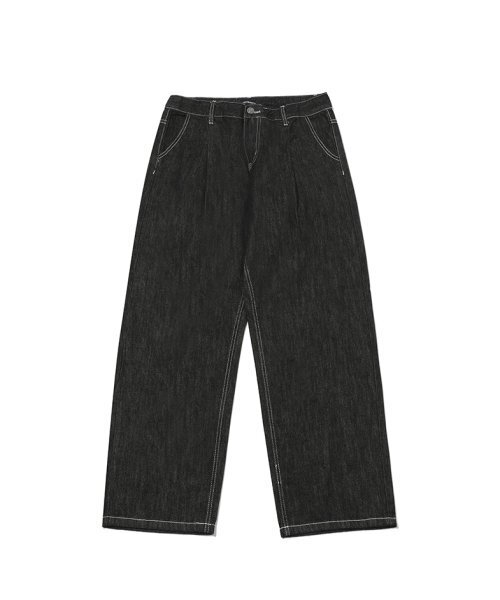 CHAMBROS（チャンブロス）の「ノンフェイドワイドデニムパンツ[ディープブラック]（デニムパンツ・レディース・その他・SMALL/MEDIUM/LARGE/X-LARGE/XX-LARGE）」の6枚目の写真
