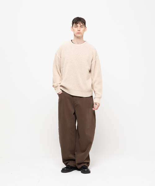 CHAMBROS（チャンブロス）の「カーブド BARREL コットンデニムパンツ[ブラウン]（デニムパンツ・レディース・その他・2XL/X-LARGE/LARGE/MEDIUM/SMALL）」の4枚目の写真