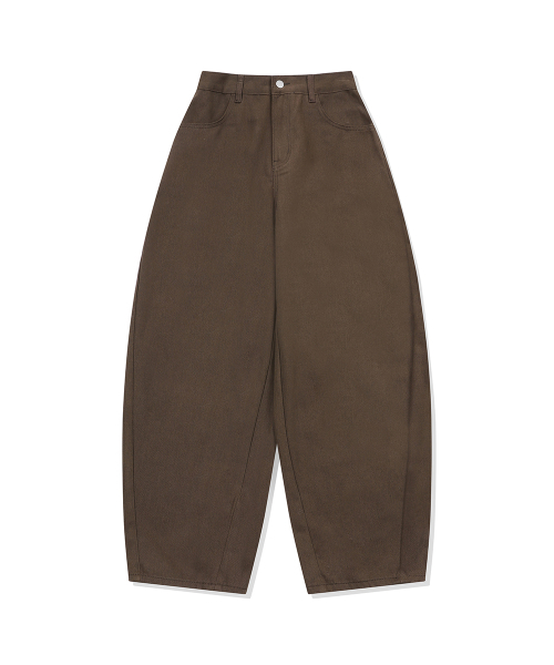 CHAMBROS（チャンブロス）の「カーブド BARREL コットンデニムパンツ[ブラウン]（デニムパンツ・レディース・その他・2XL/X-LARGE/LARGE/MEDIUM/SMALL）」の8枚目の写真
