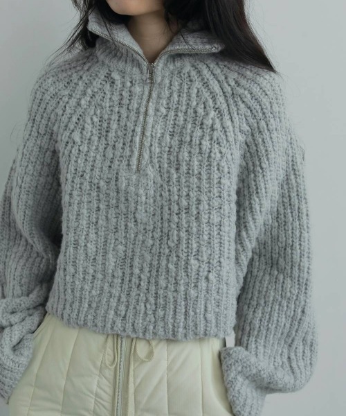 anuke（アンヌーク）の「Short Zip Knit（ニット/セーター）」 - WEAR