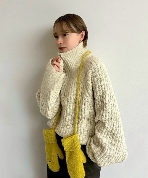 anuke（アンヌーク）の「Short Zip Knit（ニット/セーター）」 - WEAR