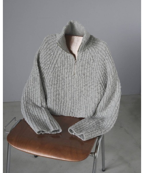 anuke（アンヌーク）の「Short Zip Knit（ニット/セーター）」 - WEAR