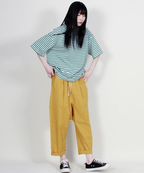 DEMARC(ドゥマーク)の「リネン無地リアルバギーパンツマスタード(その他パンツ・レディース・その他・MEDIUM/LARGE)」の2枚目の写真
