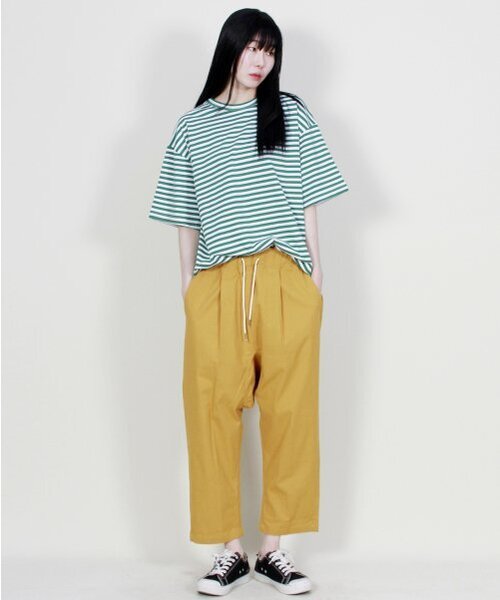 DEMARC(ドゥマーク)の「リネン無地リアルバギーパンツマスタード(その他パンツ・レディース・その他・MEDIUM/LARGE)」の6枚目の写真