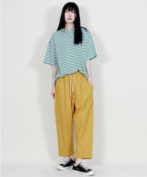DEMARC(ドゥマーク)の「リネン無地リアルバギーパンツマスタード(その他パンツ・レディース・その他・MEDIUM/LARGE)」の7枚目の写真