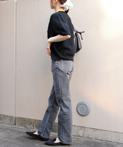 THE SHINZONE（ザ　シンゾーン）の「THE SHINZONE/シンゾーン　メッシュレースニットカーディガン　MESH LACE KNIT CARDIGAN　26SMSNI07（カーディガン/ボレロ・レディース・ブラック/ホワイト・FREE）」の15枚目の写真