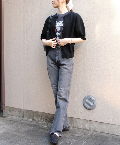 THE SHINZONE（ザ　シンゾーン）の「THE SHINZONE/シンゾーン　メッシュレースニットカーディガン　MESH LACE KNIT CARDIGAN　26SMSNI07（カーディガン/ボレロ・レディース・ブラック/ホワイト・FREE）」の17枚目の写真