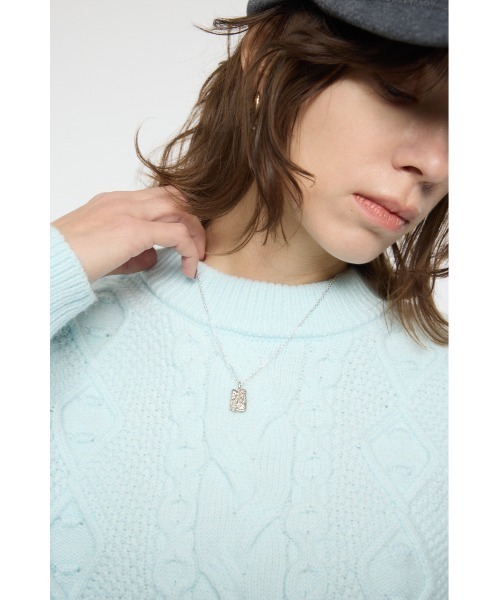 MOUSSY（マウジー）の「PLATE CHAIN ネックレス（ネックレス・レディース・シルバー/ゴールド・FREE）」の2枚目の写真