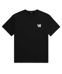 W Printing Logo 半袖Tシャツ (WS012) ブラック