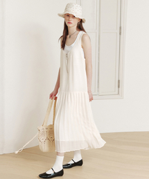 DEWEDEWE（デュイデュイ）の「Ribbon Zipper Dress_Ivory（ワンピース）」