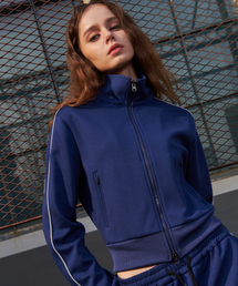 GALEX（ギャレックス）の「Two-Way Full Zip-Up Women's Crop Track Jacket Blue GA5533 BL（ジャージ）」