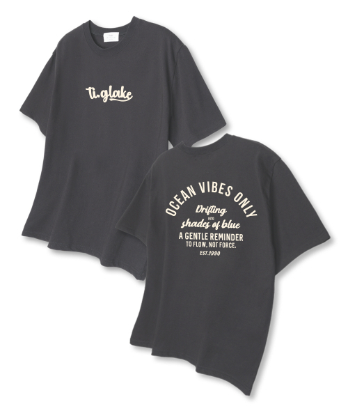 TI.GLAKE(ティーグレイク)の「オーシャンバイブ オーバーサイズ 半袖Tシャツ ダークグレー(Tシャツ/カットソー・レディース・その他・LARGE/X-LARGE/XX-LARGE)」の1枚目の写真