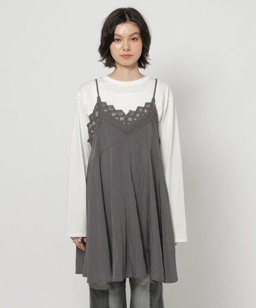 niko and...（ニコアンド）の「バテンレースフレアキャミワンピース（ワンピース・レディース・ダークブルー/チャコール/ナチュラル・FREE）」の21枚目の写真