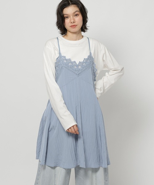 niko and...（ニコアンド）の「バテンレースフレアキャミワンピース（ワンピース・レディース・ダークブルー/チャコール/ナチュラル・FREE）」の20枚目の写真