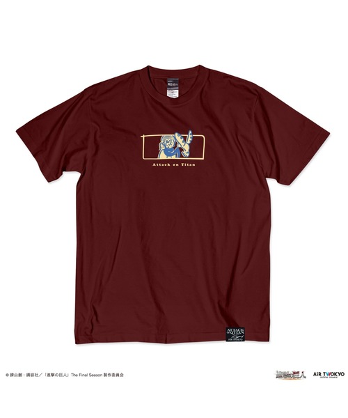 AIR TWOKYO(エアトゥーキョー)の「TVアニメ『進撃の巨人』The Final Season 完結編(後編) イラストTシャツ 5(マフラーを巻いてくれてありがとう)(Tシャツ/カットソー・レディース・バーガンディー・XX-LARGE/X-LARGE/LARGE/MEDIUM/SMALL)」の3枚目の写真