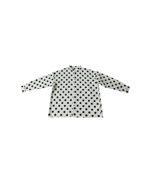 antiqua(アンティカ)の「バンドカラー 長袖 ドット柄 シャツ(シャツ/ブラウス・レディース・ブラック/オフホワイト・ONESIZE)」の19枚目の写真