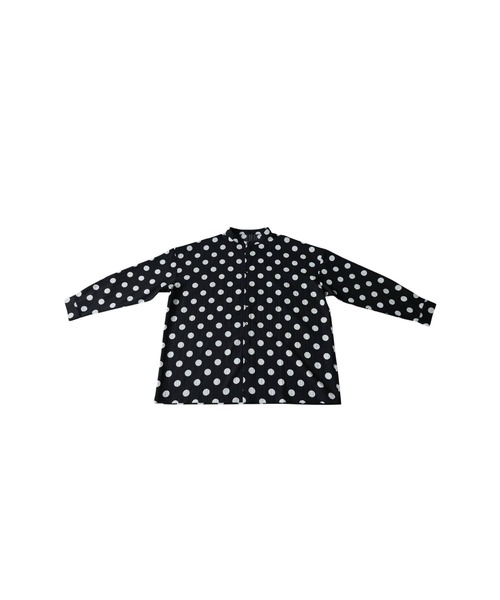 antiqua(アンティカ)の「バンドカラー 長袖 ドット柄 シャツ(シャツ/ブラウス・レディース・ブラック/オフホワイト・ONESIZE)」の20枚目の写真