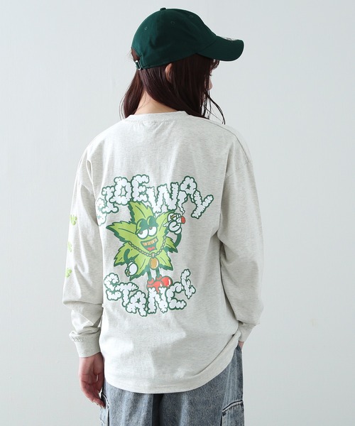 En serio TOKYO(エンソリオトーキョー)の「【SIDEWAYSTANCE】リーフ長袖Tシャツ(Tシャツ/カットソー・メンズ・パープル/ブラック系1/ホワイト系1/グレー系/イエロー系・MEDIUM/X-LARGE/LARGE/SMALL)」の17枚目の写真