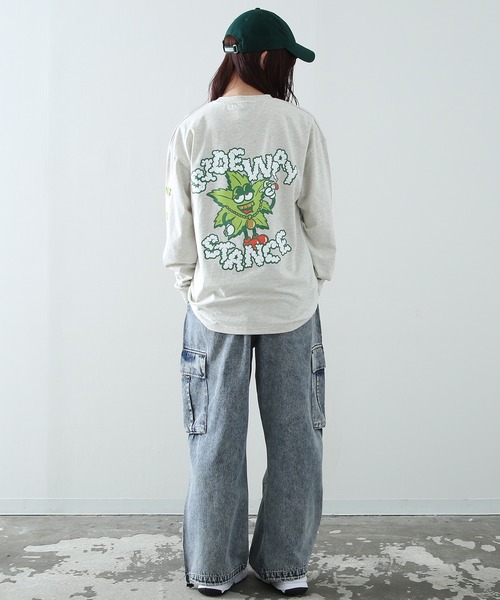 En serio TOKYO(エンソリオトーキョー)の「【SIDEWAYSTANCE】リーフ長袖Tシャツ(Tシャツ/カットソー・メンズ・パープル/ブラック系1/ホワイト系1/グレー系/イエロー系・MEDIUM/X-LARGE/LARGE/SMALL)」の18枚目の写真