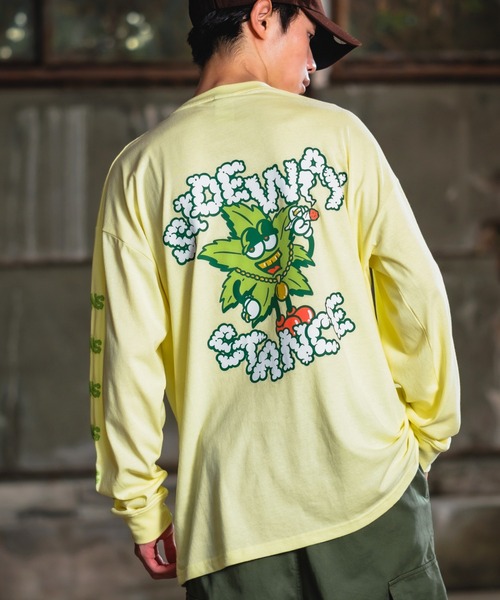 En serio TOKYO(エンソリオトーキョー)の「【SIDEWAYSTANCE】リーフ長袖Tシャツ(Tシャツ/カットソー・メンズ・パープル/ブラック系1/ホワイト系1/グレー系/イエロー系・MEDIUM/X-LARGE/LARGE/SMALL)」の20枚目の写真