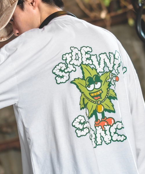 En serio TOKYO(エンソリオトーキョー)の「【SIDEWAYSTANCE】リーフ長袖Tシャツ(Tシャツ/カットソー・メンズ・パープル/ブラック系1/ホワイト系1/グレー系/イエロー系・MEDIUM/X-LARGE/LARGE/SMALL)」の6枚目の写真