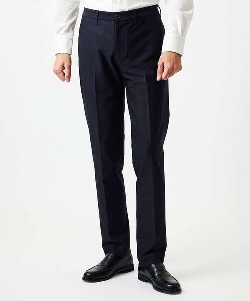 MICHEL KLEIN HOMME   （ミッシェルクランオム）の「トリコットストレッチスラックスパンツ（スラックス・メンズ・ネイビー/ダークグレー・MEDIUM/LARGE/X-LARGE）」の2枚目の写真