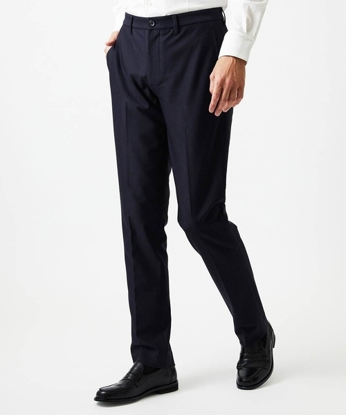 MICHEL KLEIN HOMME   （ミッシェルクランオム）の「トリコットストレッチスラックスパンツ（スラックス・メンズ・ネイビー/ダークグレー・MEDIUM/LARGE/X-LARGE）」の13枚目の写真