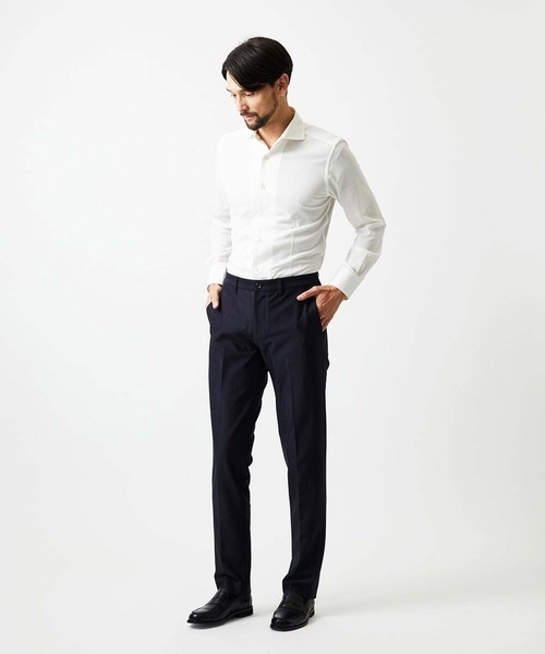 MICHEL KLEIN HOMME   （ミッシェルクランオム）の「トリコットストレッチスラックスパンツ（スラックス・メンズ・ネイビー/ダークグレー・MEDIUM/LARGE/X-LARGE）」の12枚目の写真